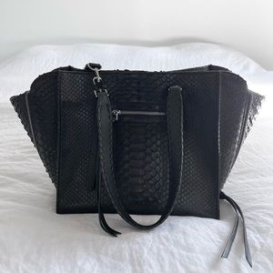 Black genuine python bag by J. Markell